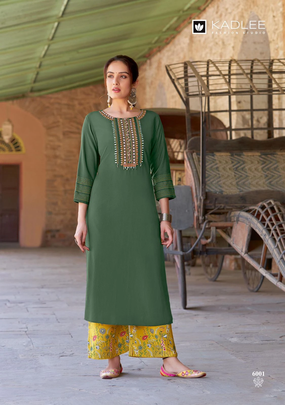 Kadlee Kaveri Heavy Rayon Wholesale Kurti with Pant Catalog — Wholesale Kurtis, Kadlee Fashion Studio wholesale from Surat — Photo 2